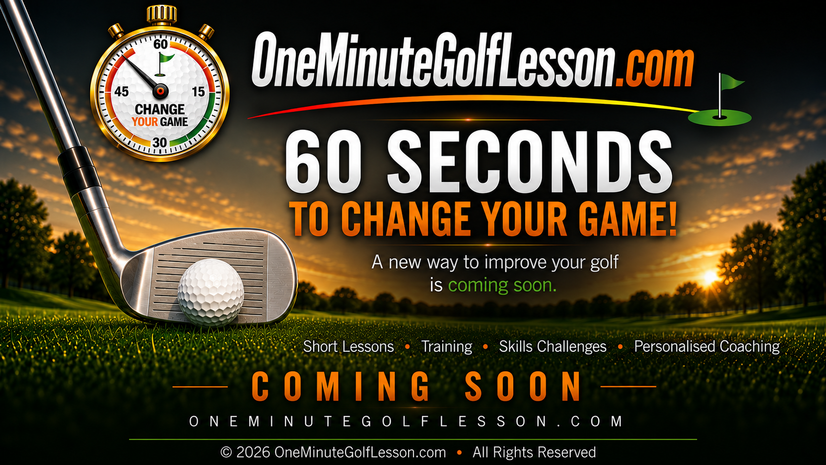 One Minute Golf Lesson - Coming Soon